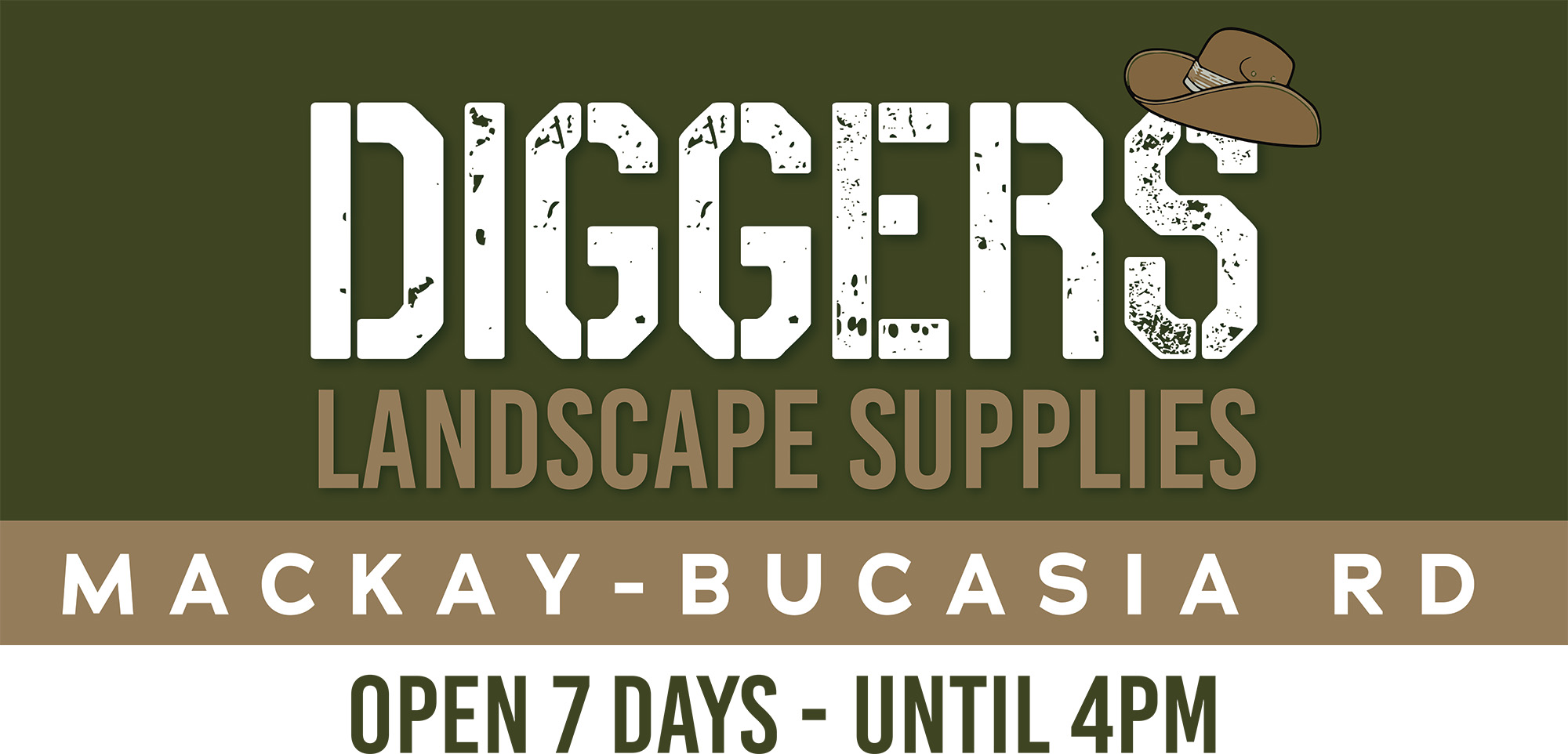Diggers Landscape Supplies good billboard design. M2 Signs Glenella connection rd billboard location